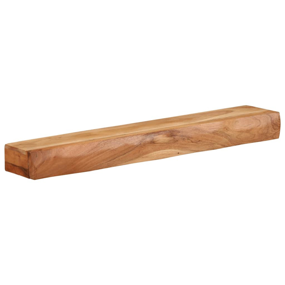 Produktbild för Vägghyllor 2 st 80x17x8 cm massivt trä akacia