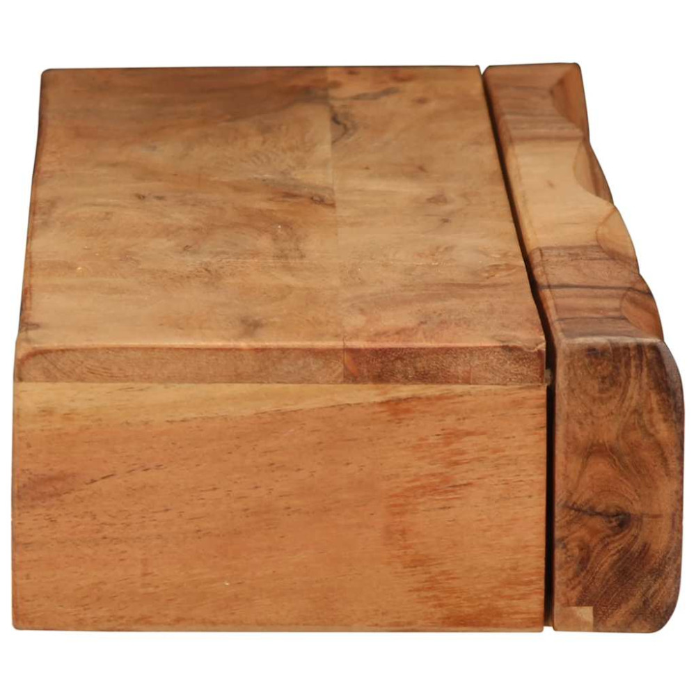 Produktbild för Vägghyllor 2 st 80x17x8 cm massivt trä akacia