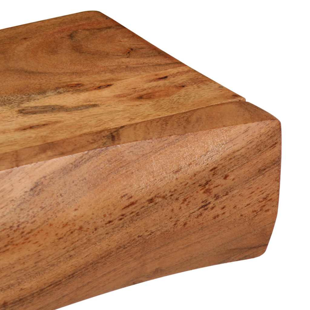 Produktbild för Vägghyllor 2 st 80x17x8 cm massivt trä akacia