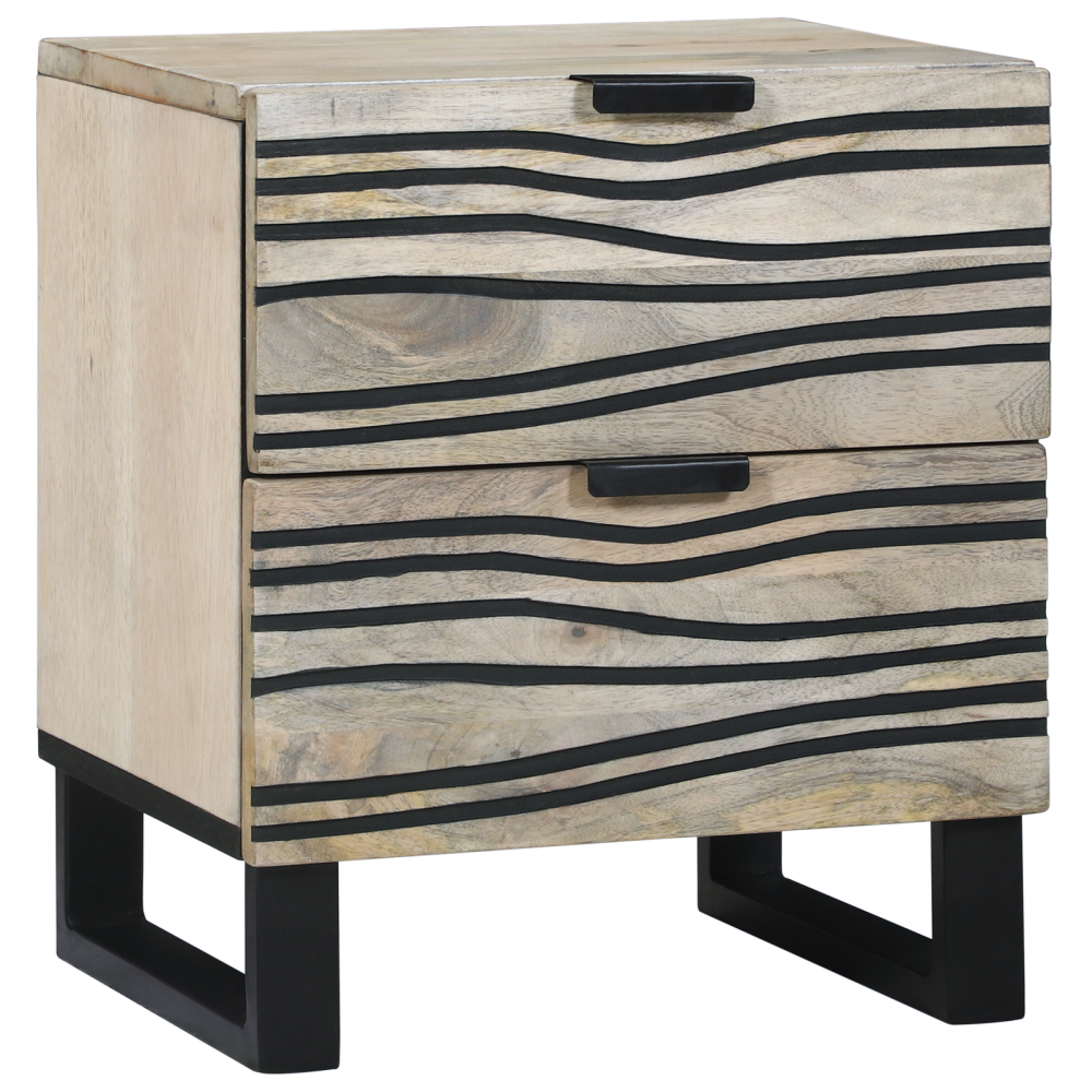 Produktbild för Nattduksbord Vit 40 x 33 x 46 cm Konstruerat trä