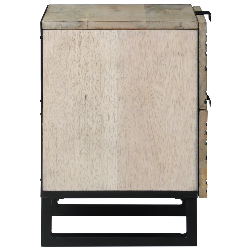 Produktbild för Nattduksbord 2 pcs Vit 40 x 33 x 46 cm Konstruerat trä
