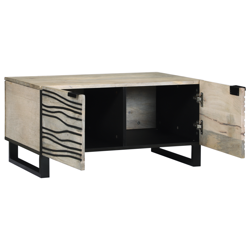 Produktbild för Kaffeebord Vit 80 x 50 x 40 cm Konstruerat trä