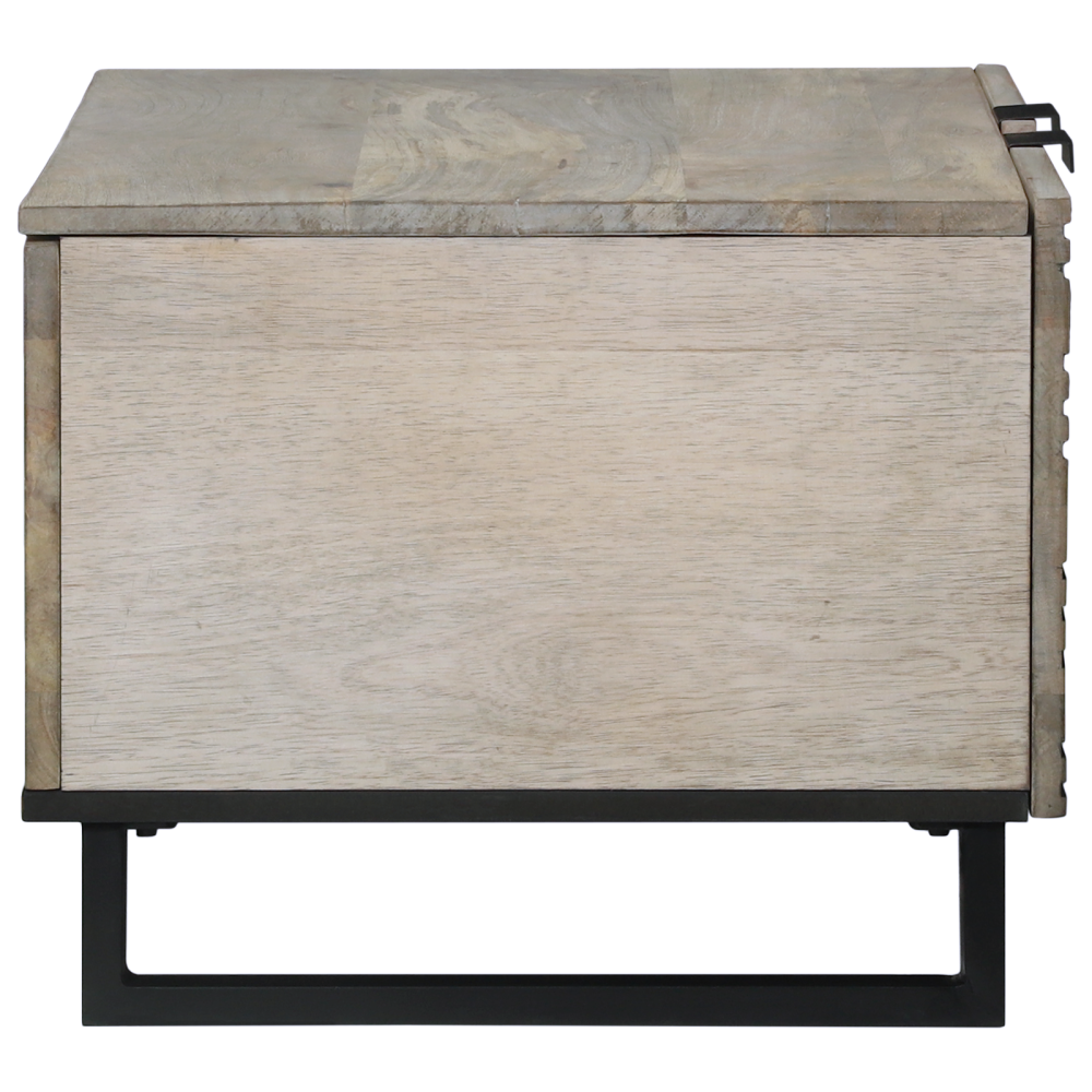Produktbild för Kaffeebord Vit 80 x 50 x 40 cm Konstruerat trä