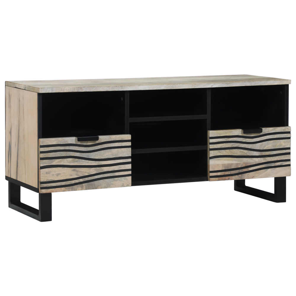 Produktbild för TV Enheter med låda Vit 100 x 33 x 46 cm Konstruerat trä
