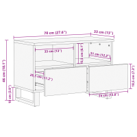 Produktbild för TV Enheter med låda Valnöt 70 x 33 x 46 cm Konstruerat trä