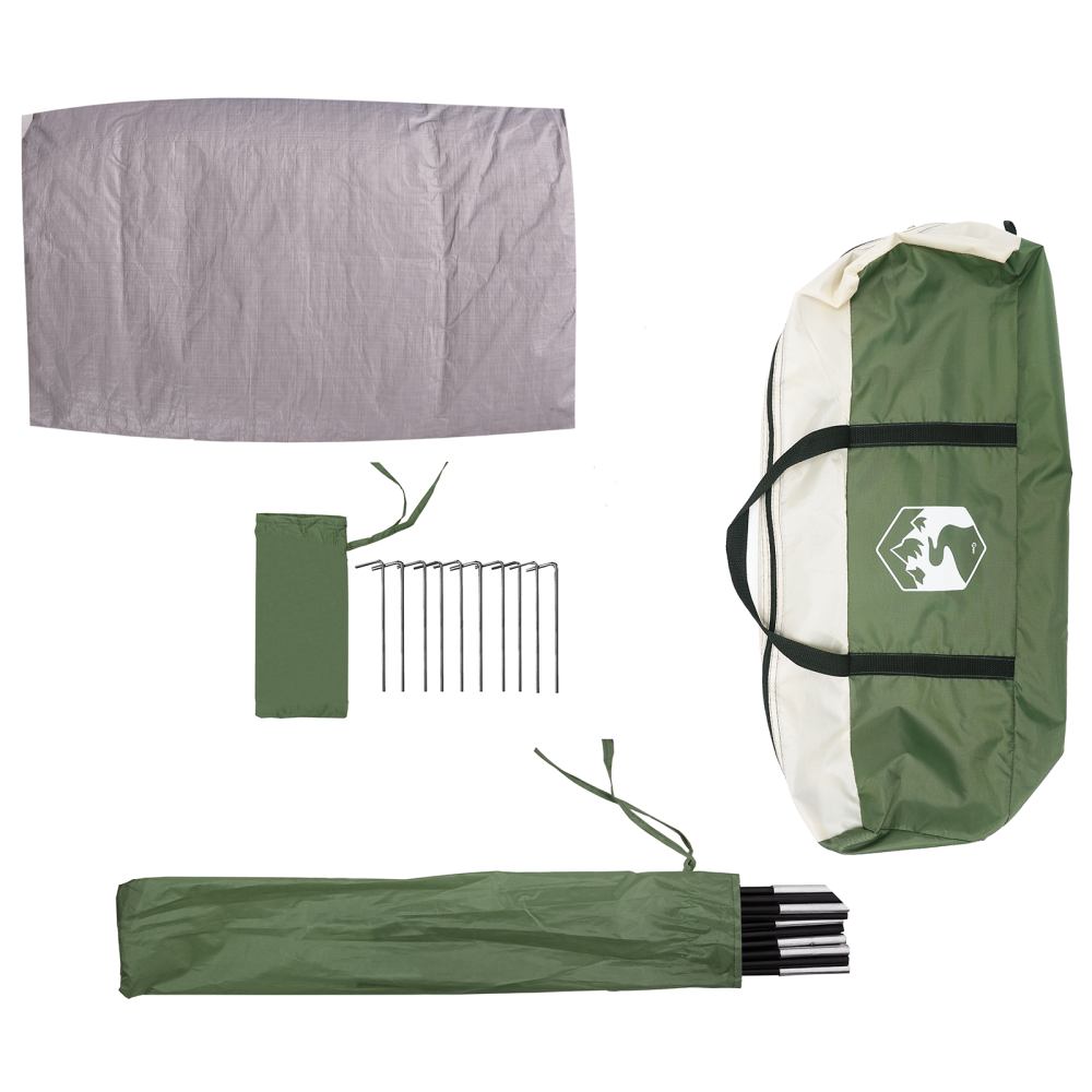 Produktbild för Cykelförrådstält med tak Grön 256 x 222 x 182 cm taffeta