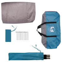 Produktbild för Cykelförrådstält med tak Blå 256 x 222 x 182 cm taffeta