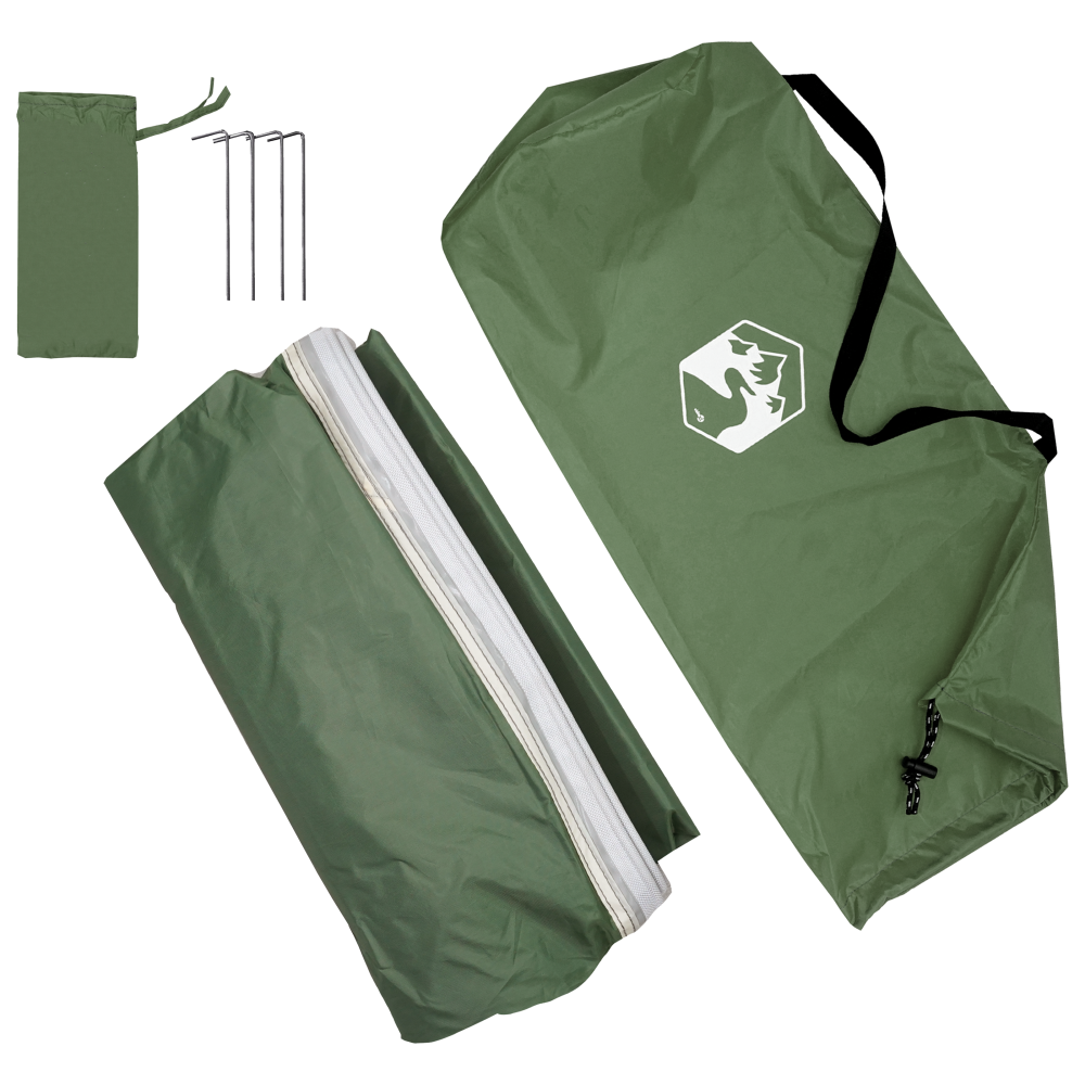 Produktbild för Caravanmarkis person 240 x 300 cm Vattentålig Grön taffeta