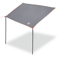 Produktbild för Caravanmarkis person 240 x 300 cm Grå och orange taffeta