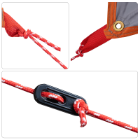 Produktbild för Caravanmarkis person 240 x 300 cm Grå och orange taffeta
