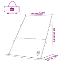 Produktbild för Baklucketält person 190 x 150 x 185 cm Vattentålig Blå taffeta