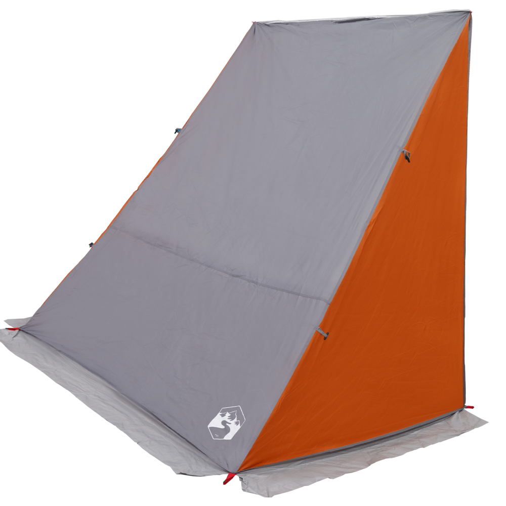 Produktbild för Baklucketält person 190 x 150 x 185 cm Grå och orange taffeta