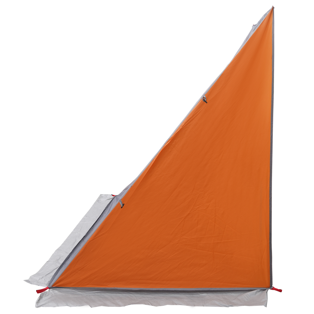 Produktbild för Baklucketält person 190 x 150 x 185 cm Grå och orange taffeta