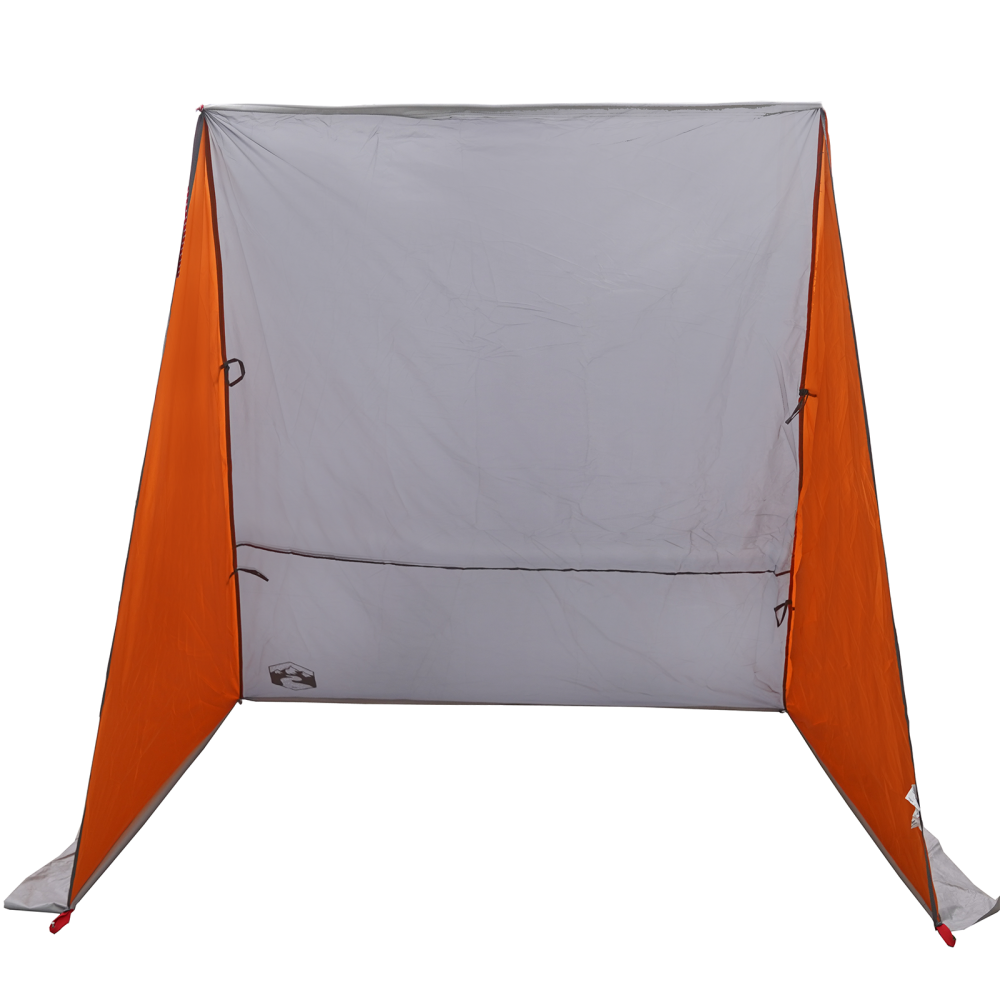 Produktbild för Baklucketält person 190 x 150 x 185 cm Grå och orange taffeta