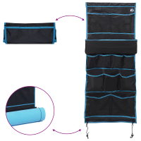 Produktbild för Förvaringspåse med lagring Svart och blå 161 x 58,5 cm oxford