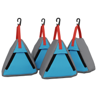 Produktbild för Förvaringspåse 4 pcs Grå och Blå 24 x 16 x 24 cm oxford