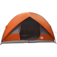 Produktbild för Tunnel tält med tak Grå och orange 500 x 348 x 200 cm taffeta