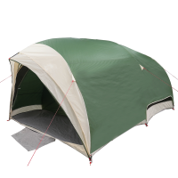 Produktbild för Tunnel tält med tak med lagring Grön 410 x 285 x 198 cm taffeta