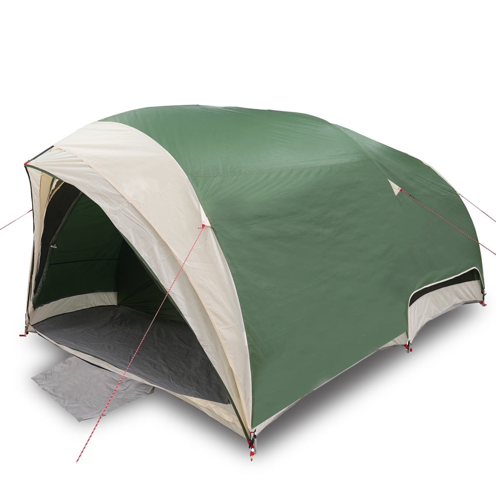 Produktbild för Tunnel tält med tak med lagring Grön 410 x 285 x 198 cm taffeta