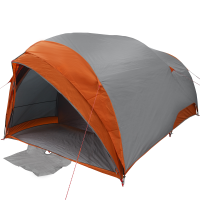 Produktbild för Tunnel tält med tak Grå och orange 410 x 285 x 198 cm taffeta