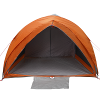 Produktbild för Tunnel tält med tak Grå och orange 410 x 285 x 198 cm taffeta