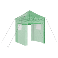 Produktbild för Växthus med Pop-up Ram med tak Grön 200 x 200 x 300 cm Järn