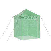 Produktbild för Växthus med Pop-up Ram med tak Grön 200 x 200 x 300 cm Järn