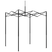 Produktbild för Växthus med Pop-up Ram med tak Grön 200 x 200 x 300 cm Järn