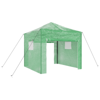Produktbild för Växthus med Pop-up Ram med tak Grön 290 x 290 x 315 cm Järn