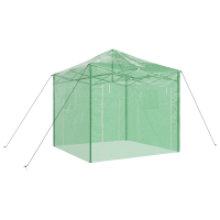 Produktbild för Växthus med Pop-up Ram med tak Grön 290 x 290 x 315 cm Järn