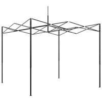 Produktbild för Växthus med Pop-up Ram med tak Grön 290 x 290 x 315 cm Järn
