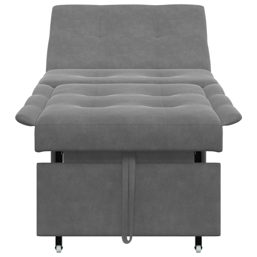 Produktbild för Pull Out Sofa Bed Mörkgrå 194 x 67 x 82 cm Mikrofiber