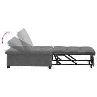 Produktbild för Pull Out Sofa Bed Mörkgrå 194 x 67 x 82 cm Mikrofiber
