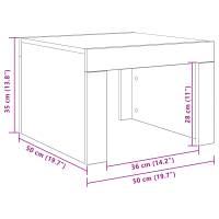 Produktbild för Kaffeebord Gammalt trä 50 x 50 x 35 cm Konstruerat trä