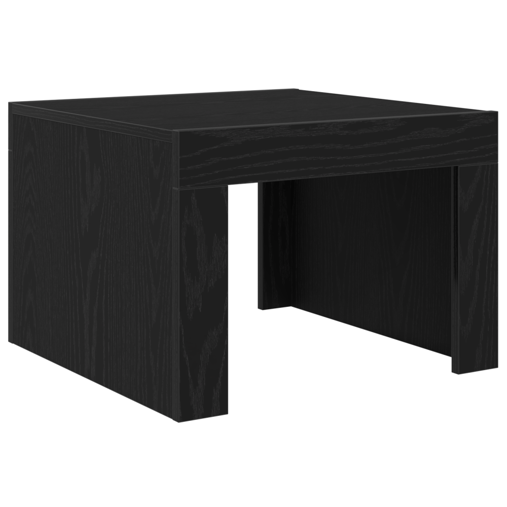 Produktbild för Kaffeebord Svart Ek 50 x 50 x 35 cm Konstruerat trä