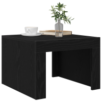 Produktbild för Kaffeebord Svart Ek 50 x 50 x 35 cm Konstruerat trä