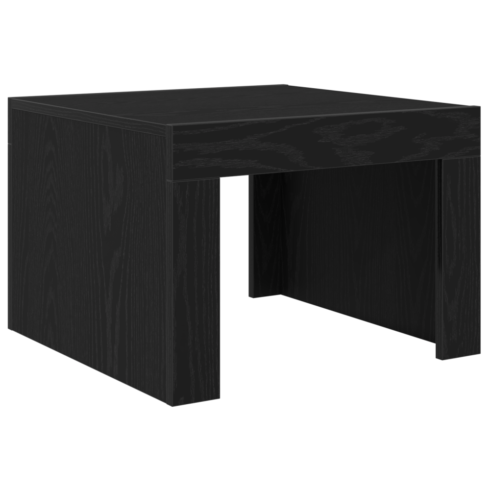 Produktbild för Kaffeebord Svart Ek 50 x 50 x 35 cm Konstruerat trä