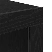 Produktbild för Kaffeebord Svart Ek 50 x 50 x 35 cm Konstruerat trä