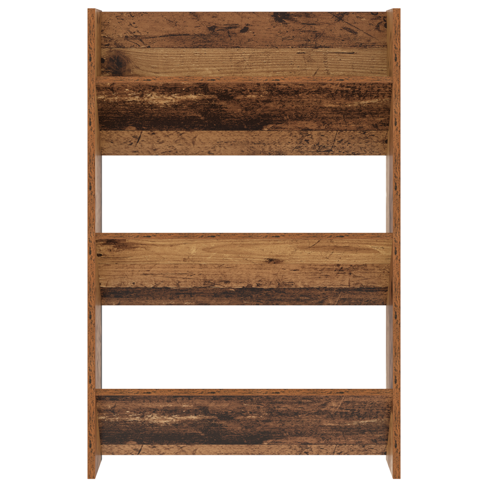 Produktbild för Skoskåp med hylla Gammalt trä 60 x 18 x 90 cm Konstruerat trä