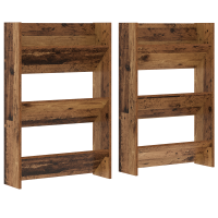 Produktbild för Skoskåp 2 pcs Gammalt trä 60 x 18 x 90 cm Konstruerat trä