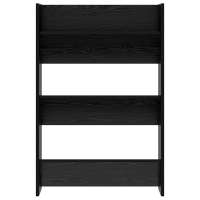 Produktbild för Skoskåp med hylla Svart Ek 60 x 18 x 90 cm Konstruerat trä