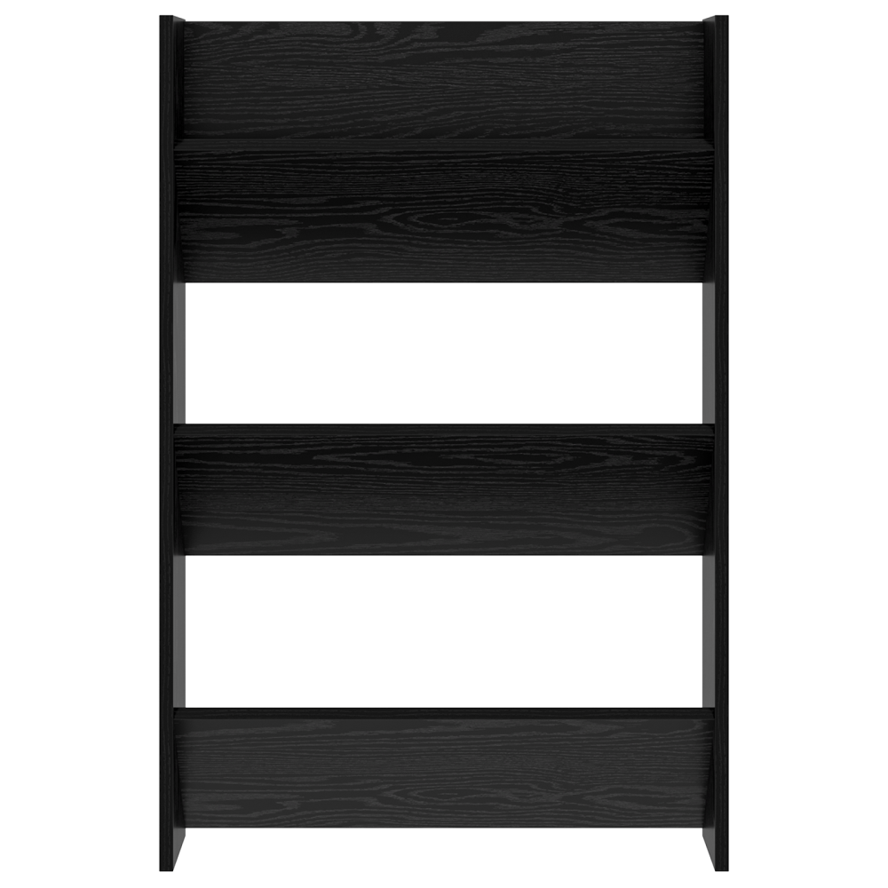 Produktbild för Skoskåp 2 pcs Svart Ek 60 x 18 x 90 cm Konstruerat trä