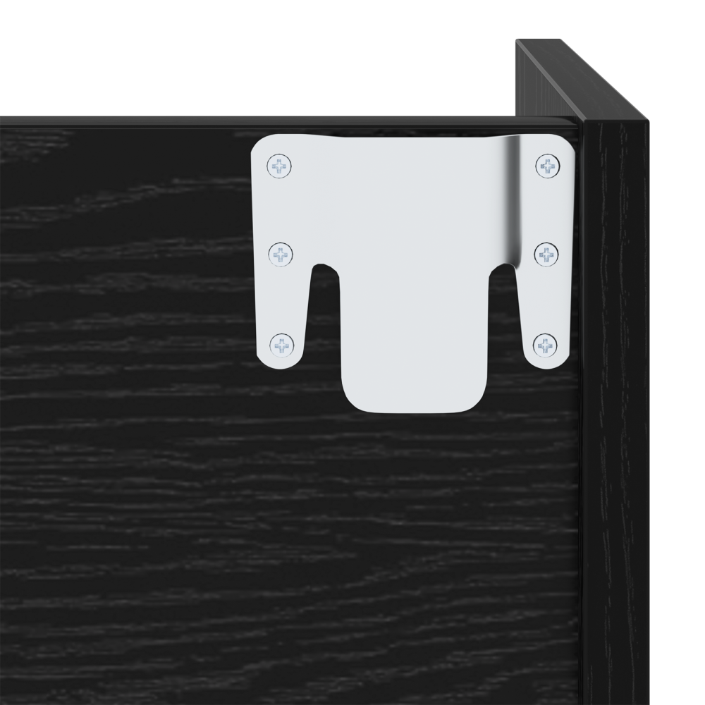 Produktbild för Skoskåp 2 pcs Svart Ek 60 x 18 x 90 cm Konstruerat trä