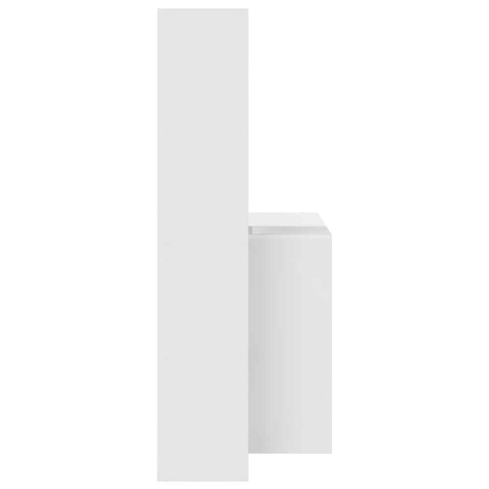 Produktbild för Skrivbord med hylla Vit 138,5 x 55 x 143 cm Konstruerat trä