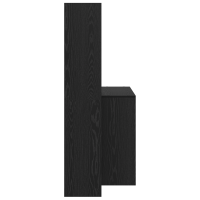 Produktbild för Skrivbord Svart Ek 138,5 x 55 x 143 cm Konstruerat trä