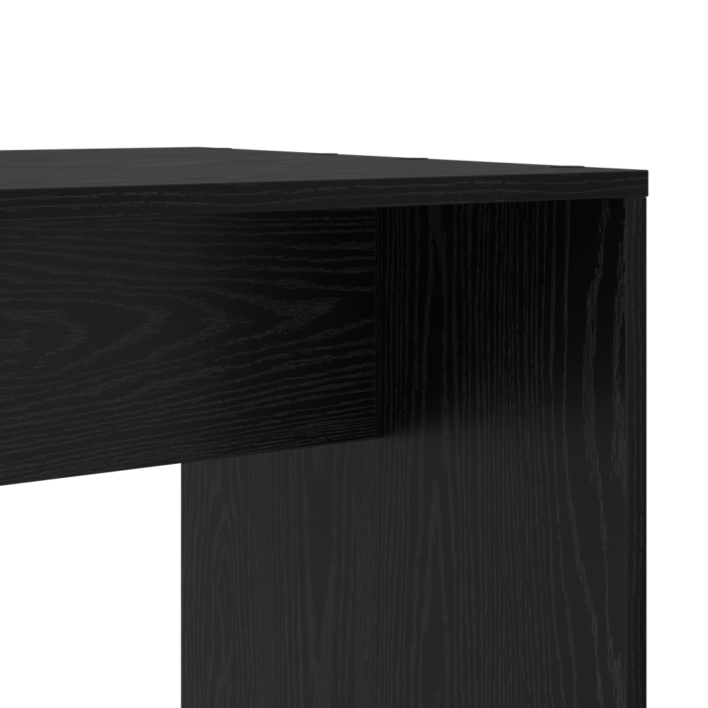 Produktbild för Skrivbord Svart Ek 138,5 x 55 x 143 cm Konstruerat trä