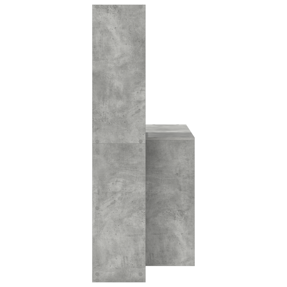 Produktbild för Skrivbord Betonggrå 138,5 x 55 x 143 cm Konstruerat trä
