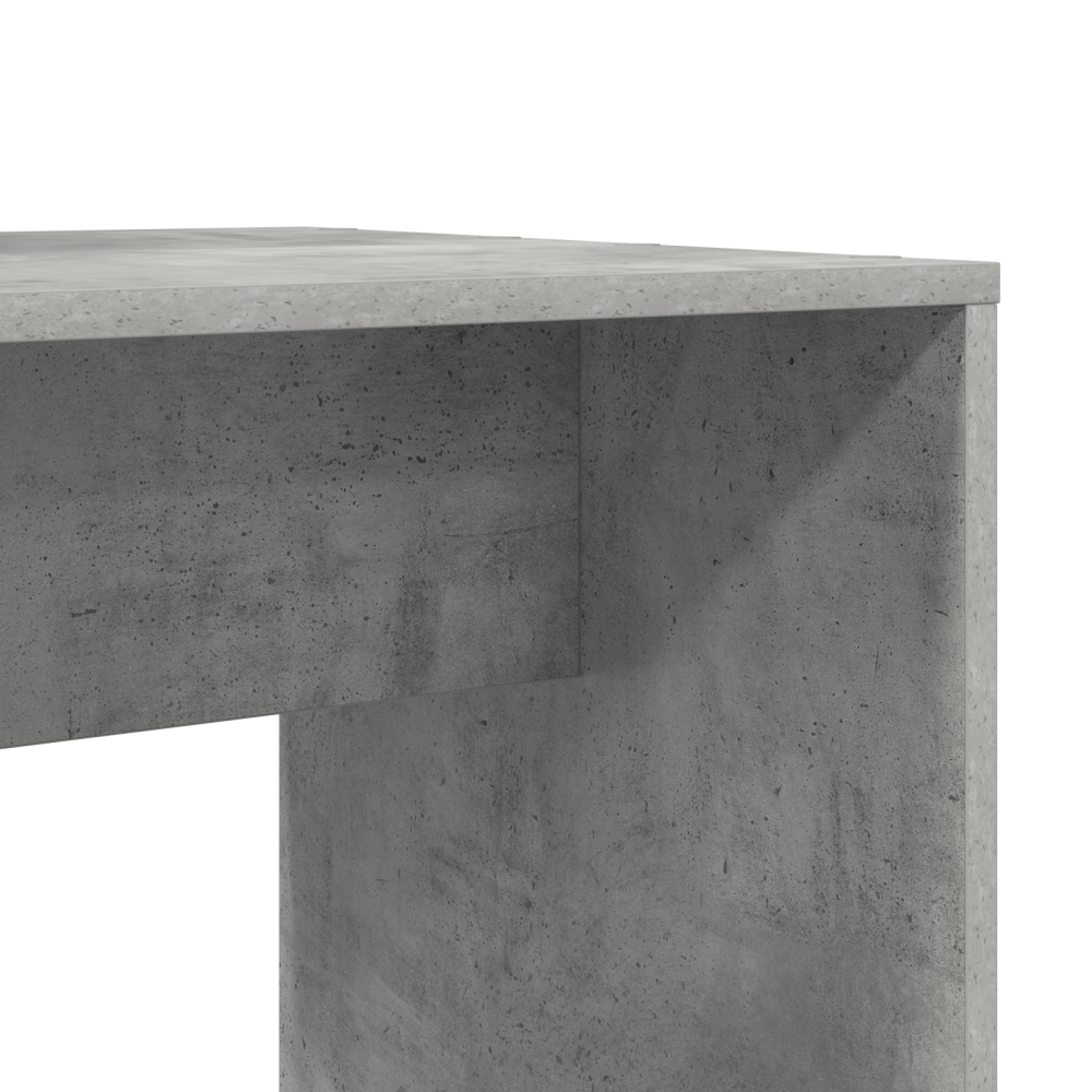 Produktbild för Skrivbord Betonggrå 138,5 x 55 x 143 cm Konstruerat trä