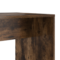 Produktbild för Skrivbord med hylla Rökt ek 138,5 x 55 x 143 cm Konstruerat trä