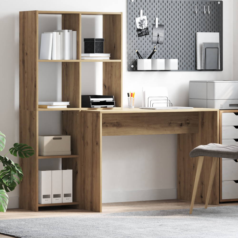 Produktbild för Skrivbord Artisan Ek 138,5 x 55 x 143 cm Konstruerat trä
